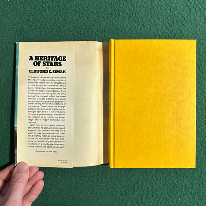 Vintage Sci-Fi Hardback: Clifford D Simak - A Heritage of Stars Earth BCE