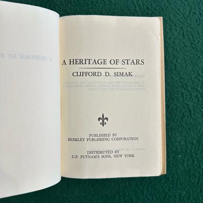 Vintage Sci-Fi Hardback: Clifford D Simak - A Heritage of Stars Earth BCE