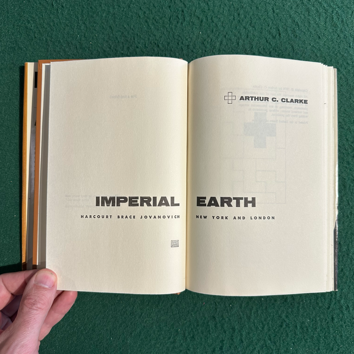 Vintage Sci-Fi Hardback: Arthur C Clarke - Imperial Earth BCE