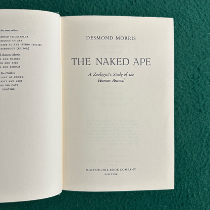 Vintage Non-Fiction Hardback: Desmond Morris - The Naked Ape BCE