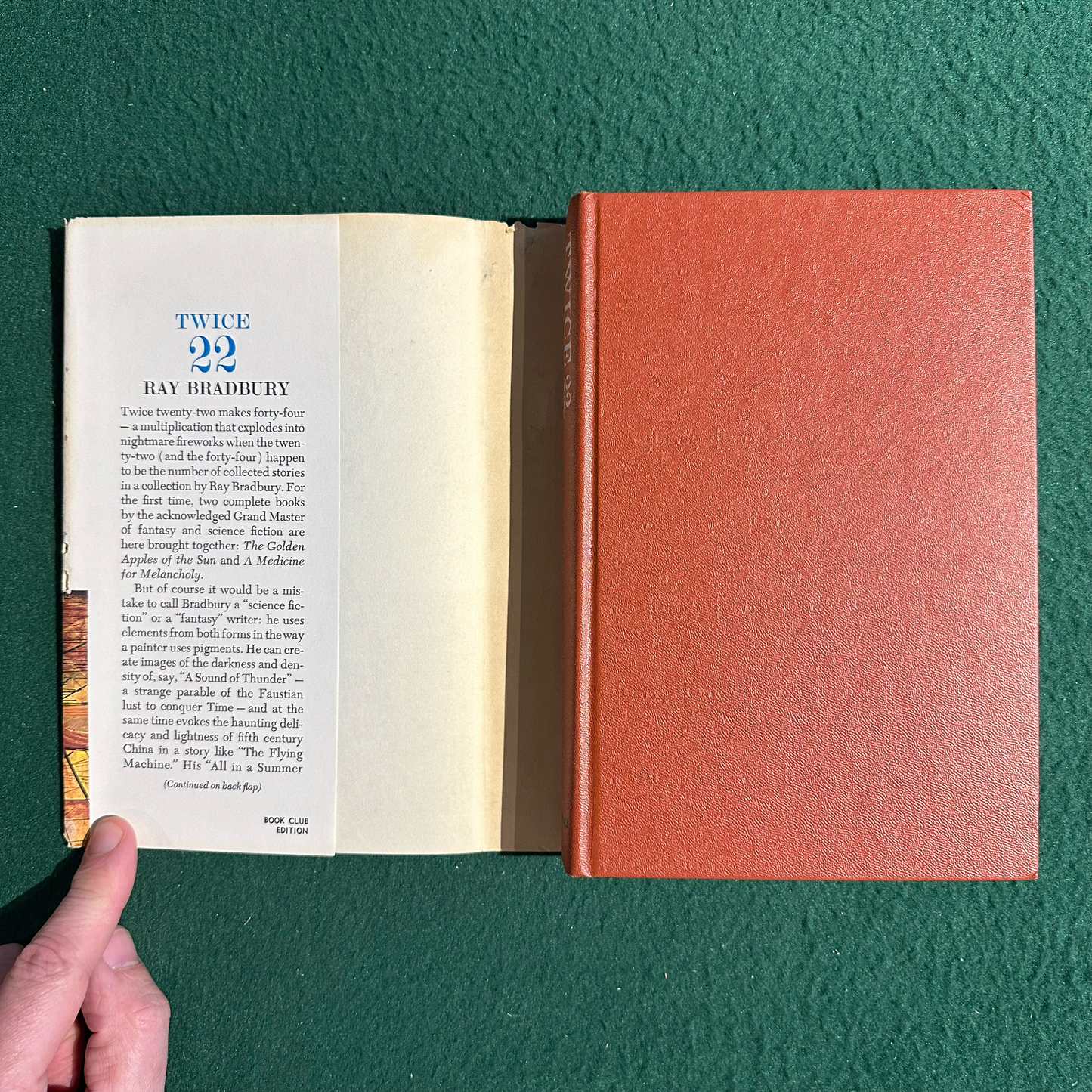 Vintage Sci-Fi Hardback: Ray Bradbury - Twice 22 BCE