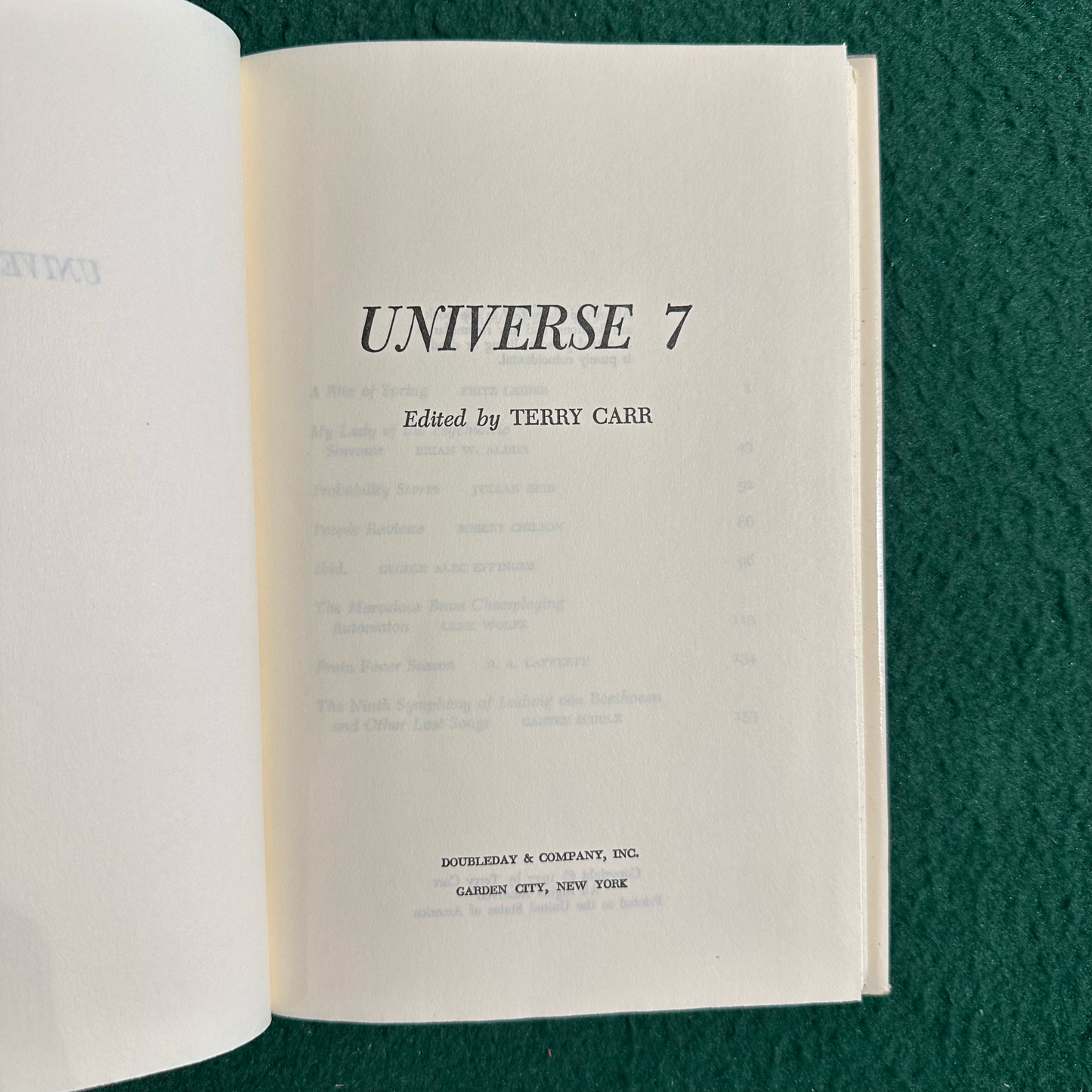 Vintage Sci-Fi Hardback: Universe 7, Edited by Terry Carr BCE