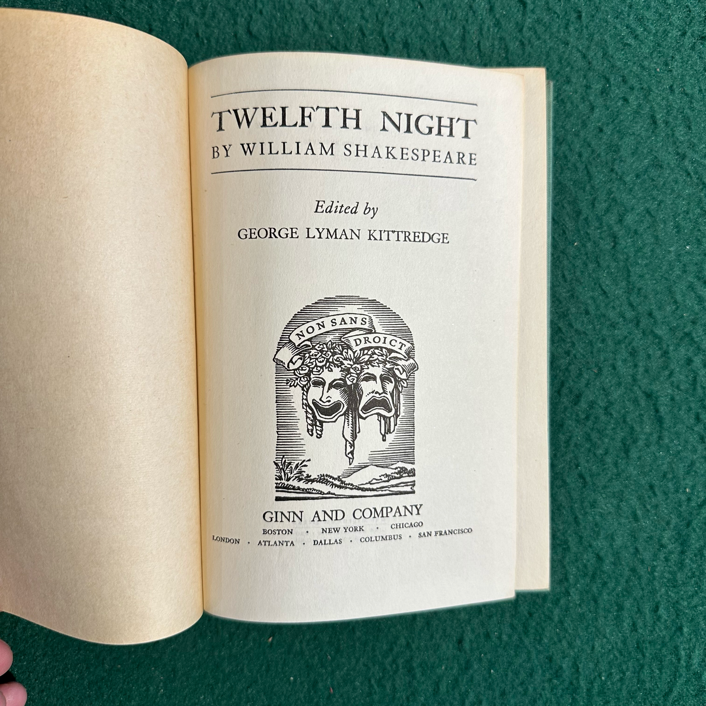 Vintage Fiction Hardback: William Shakespeare - Twelfth Night 1941