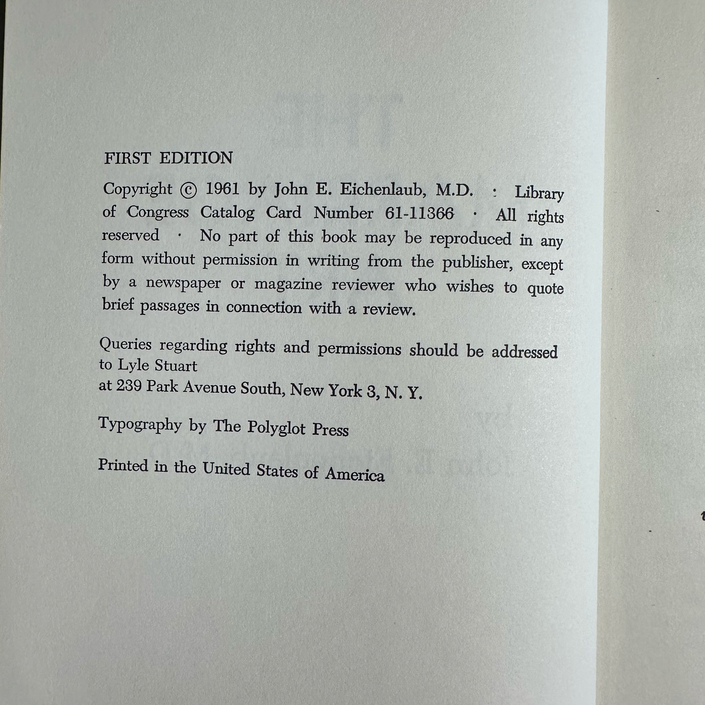 Vintage Non-Fiction Hardback: John E Eichenlaub MD - The Marriage Art FIRST EDITION
