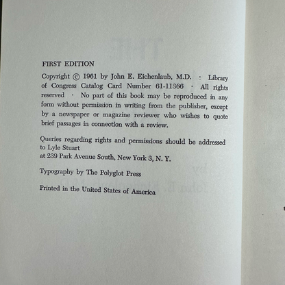 Vintage Non-Fiction Hardback: John E Eichenlaub MD - The Marriage Art FIRST EDITION