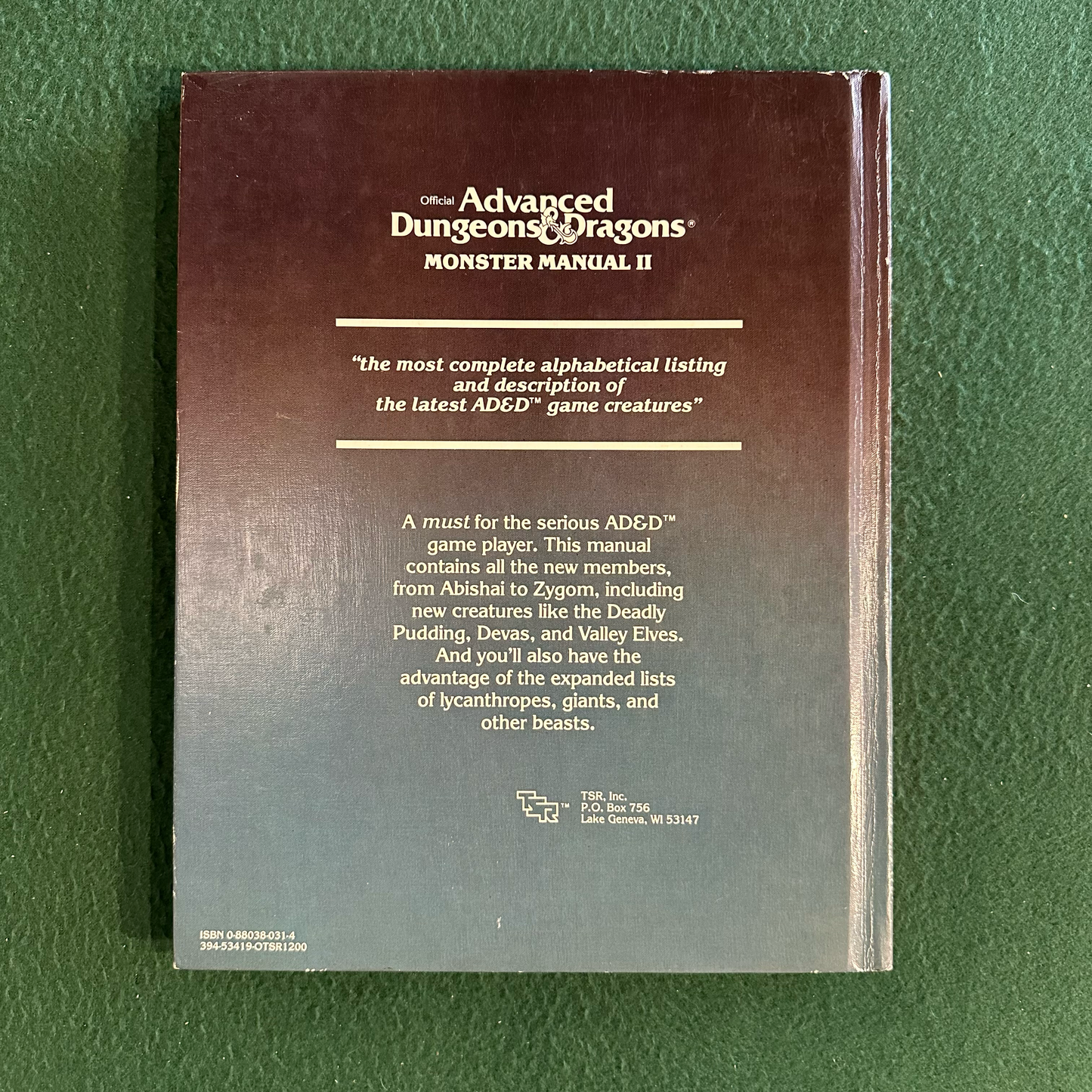 Vintage Advanced Dungeons & Dragons 1e: Monster Manual II