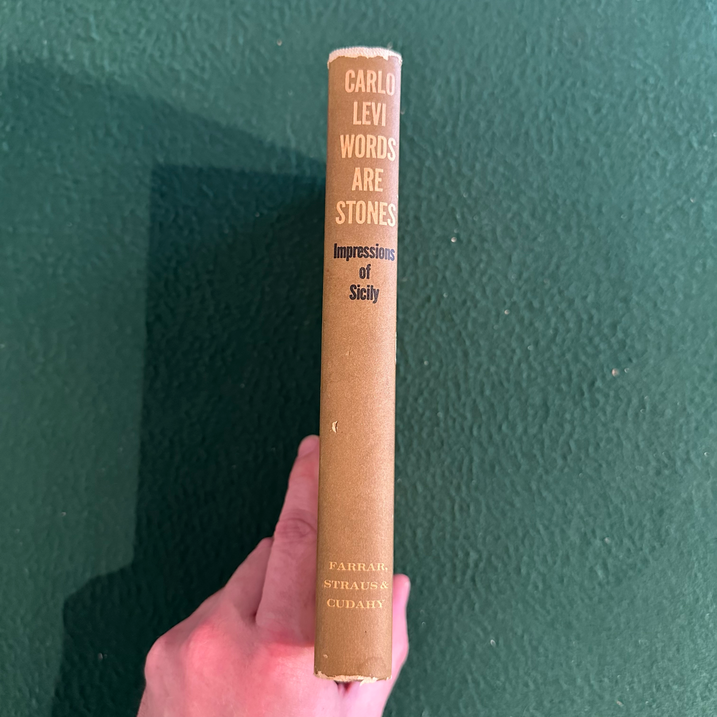 Vintage Non-Fiction Hardcover: Carlo Levi - Words Are Stones FIRST PRINTING