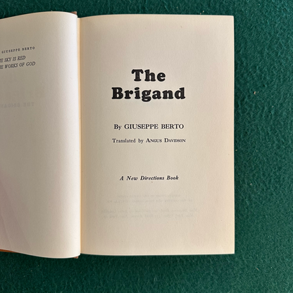 Vintage Fiction Hardcover: Giuseppe Berto - The Brigand