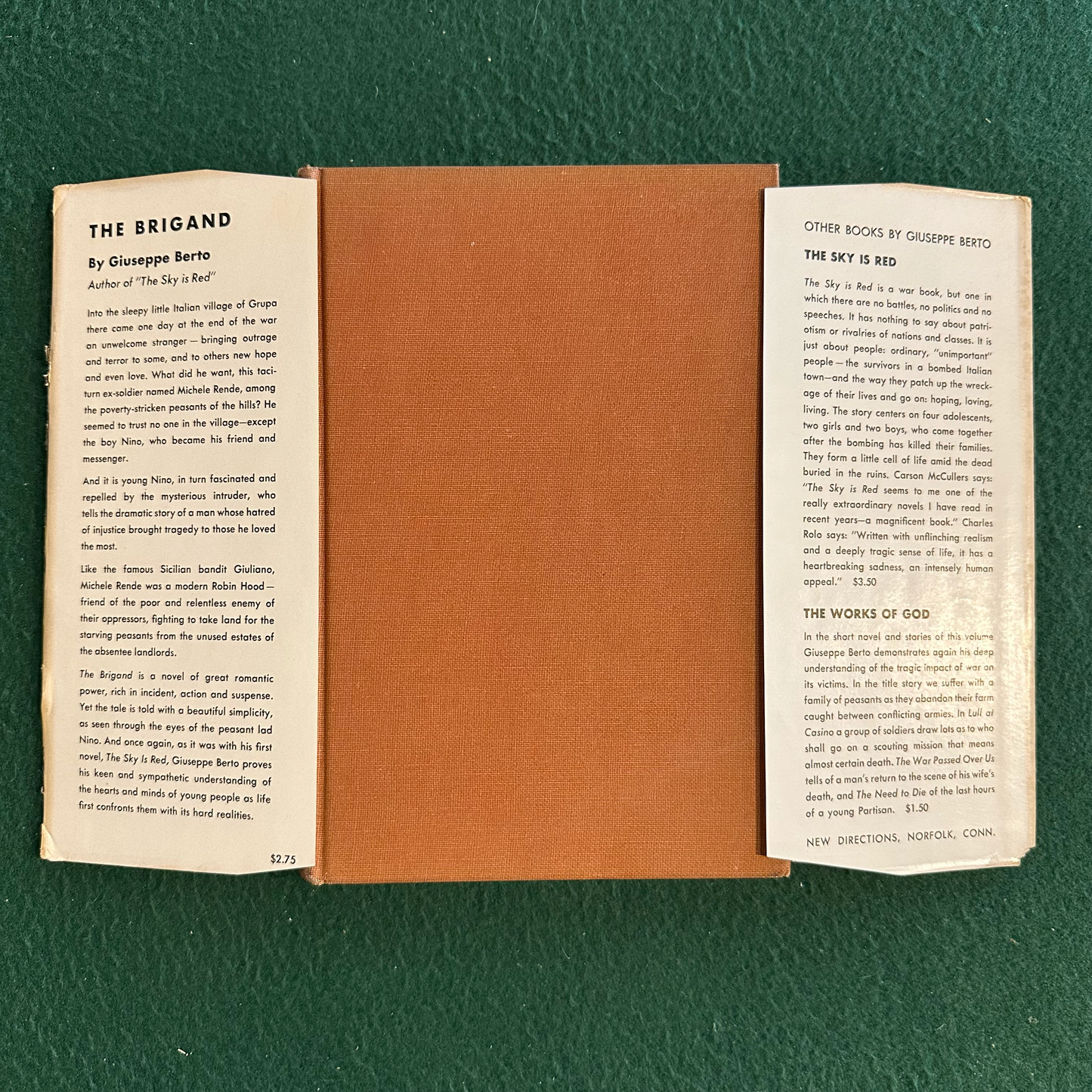 Vintage Fiction Hardcover: Giuseppe Berto - The Brigand