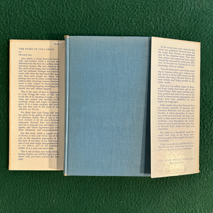 Vintage Fiction Hardcover: Howard Fast - The Story of Lola Gregg FIRST EDITION
