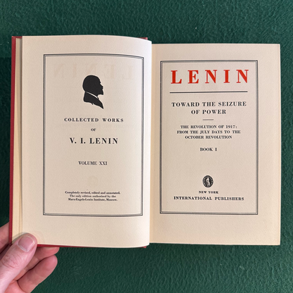 Antique Non-Fiction Hardcovers: The Collected Works of V I Lenin - Toward the Seizure of Power, Book 1 & 2