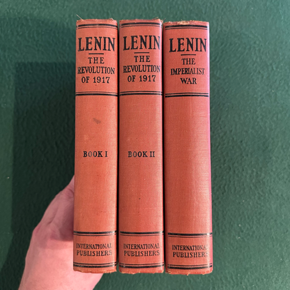 Antique Non-Fiction Hardcovers: The Collected Works of V I Lenin - The Revolution of 1917, Books 1 & 2, The Imperialist War