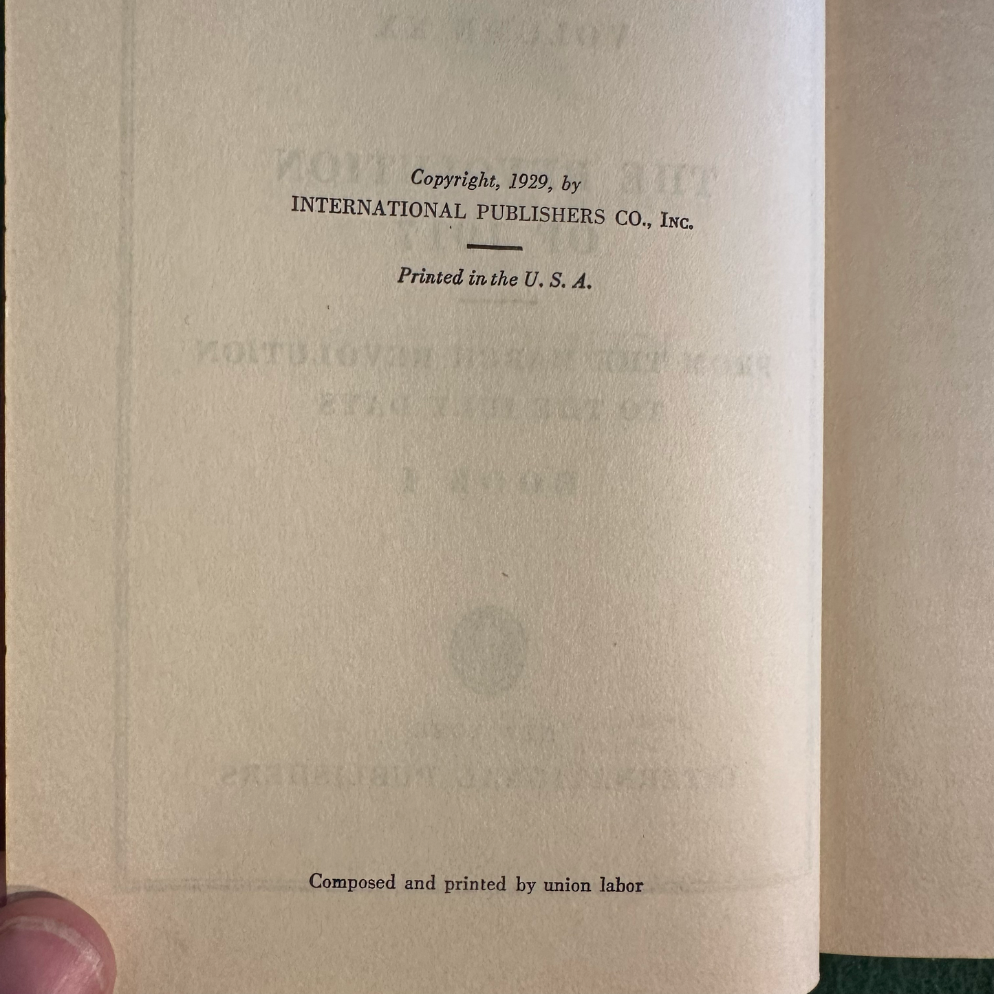 Antique Non-Fiction Hardcovers: The Collected Works of V I Lenin - The Revolution of 1917, Books 1 & 2, The Imperialist War
