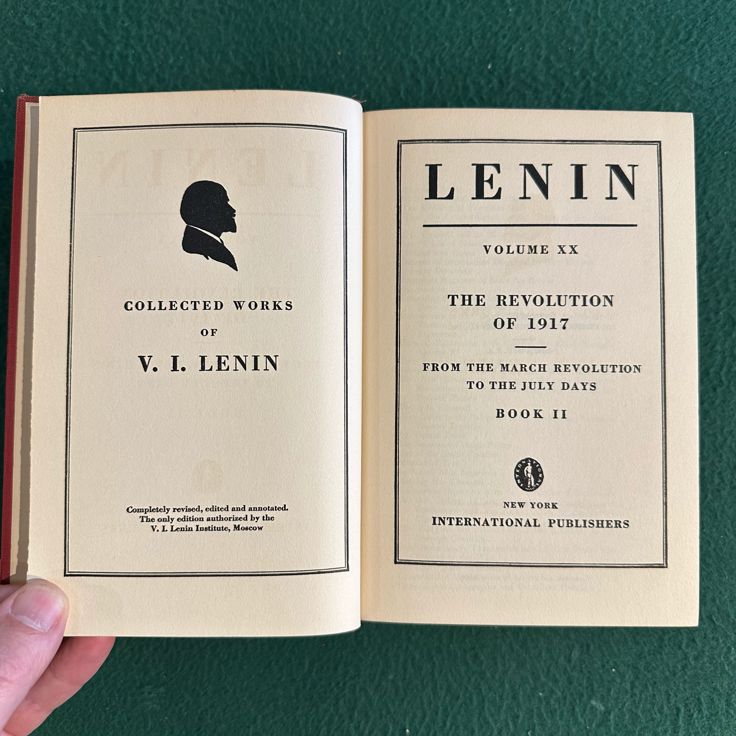 Antique Non-Fiction Hardcovers: The Collected Works of V I Lenin - The Revolution of 1917, Books 1 & 2, The Imperialist War