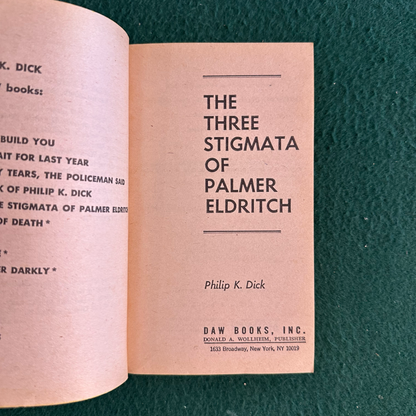Vintage Sci-Fi Paperback: Philip K Dick - The Three Stigmata of Palmer Eldritch FIRST PRINTING