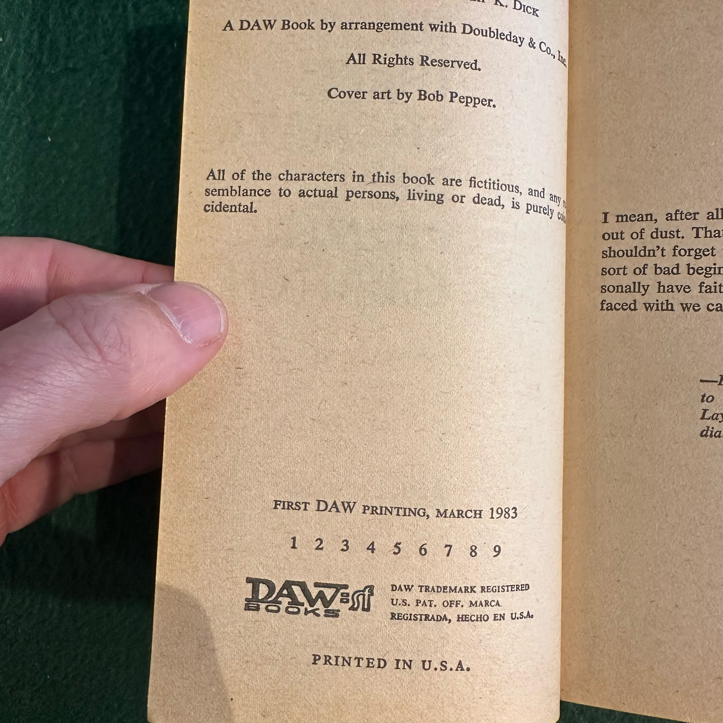 Vintage Sci-Fi Paperback: Philip K Dick - The Three Stigmata of Palmer Eldritch FIRST PRINTING