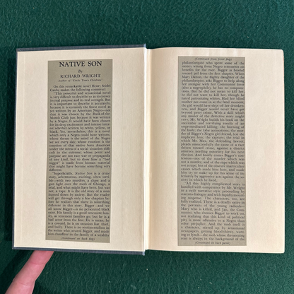 Vintage Fiction Hardcover: Richard Wright - Native Son FOURTH EDITION
