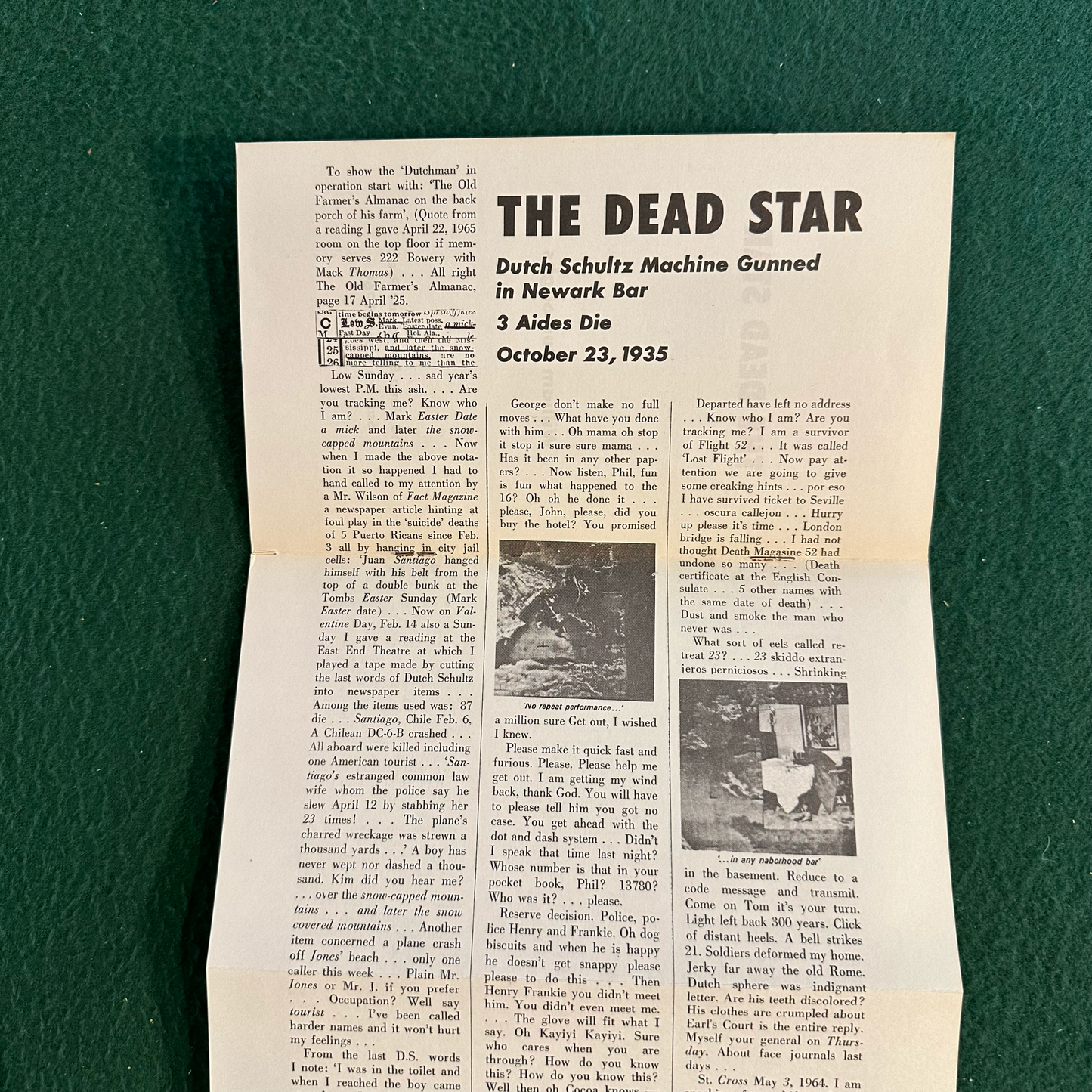 Vintage Fiction Paperback: William Burroughs - The Nova Broadcast 5: The Dead Star