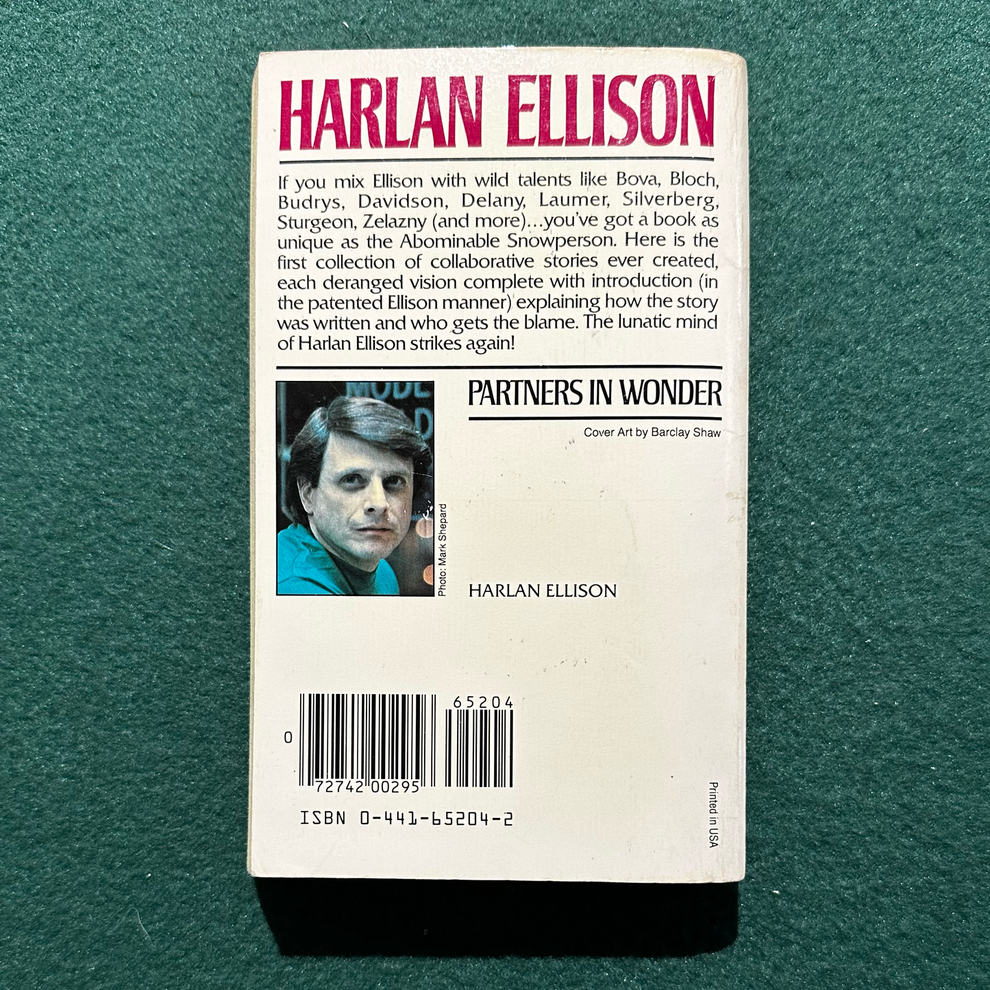 Vintage Fiction Paperback: Harlan Ellison - Partners in Wonder FIRST PRINTING
