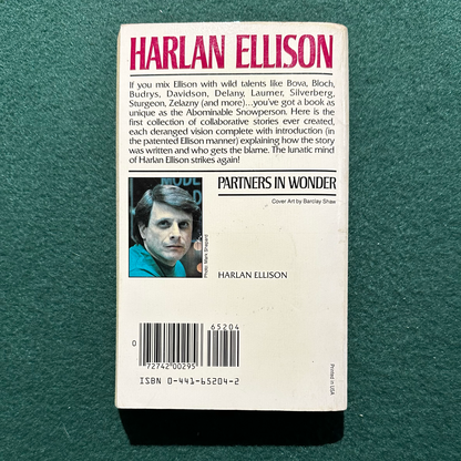 Vintage Fiction Paperback: Harlan Ellison - Partners in Wonder FIRST PRINTING