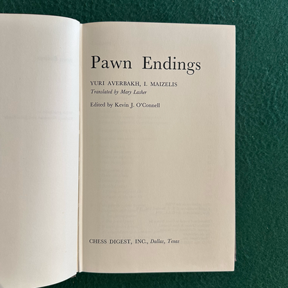 Vintage Non-Fiction Hardcover: Y Averbakh and I Maizelis - Pawn Endings FIRST EDITION
