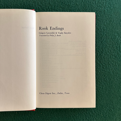 Vintage Non-Fiction Hardcover: Grigory Levenfish and Vasily Smyslov - Rook Endings THIRD PRINTING