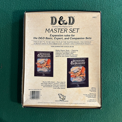 Vintage Dungeons &amp; Dragons: Master Rules Box Set COMPLETE