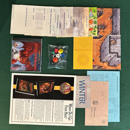 Vintage Advanced Dungeons & Dragons: Introduction to Dungeons & Dragons Box Set NO MINIS