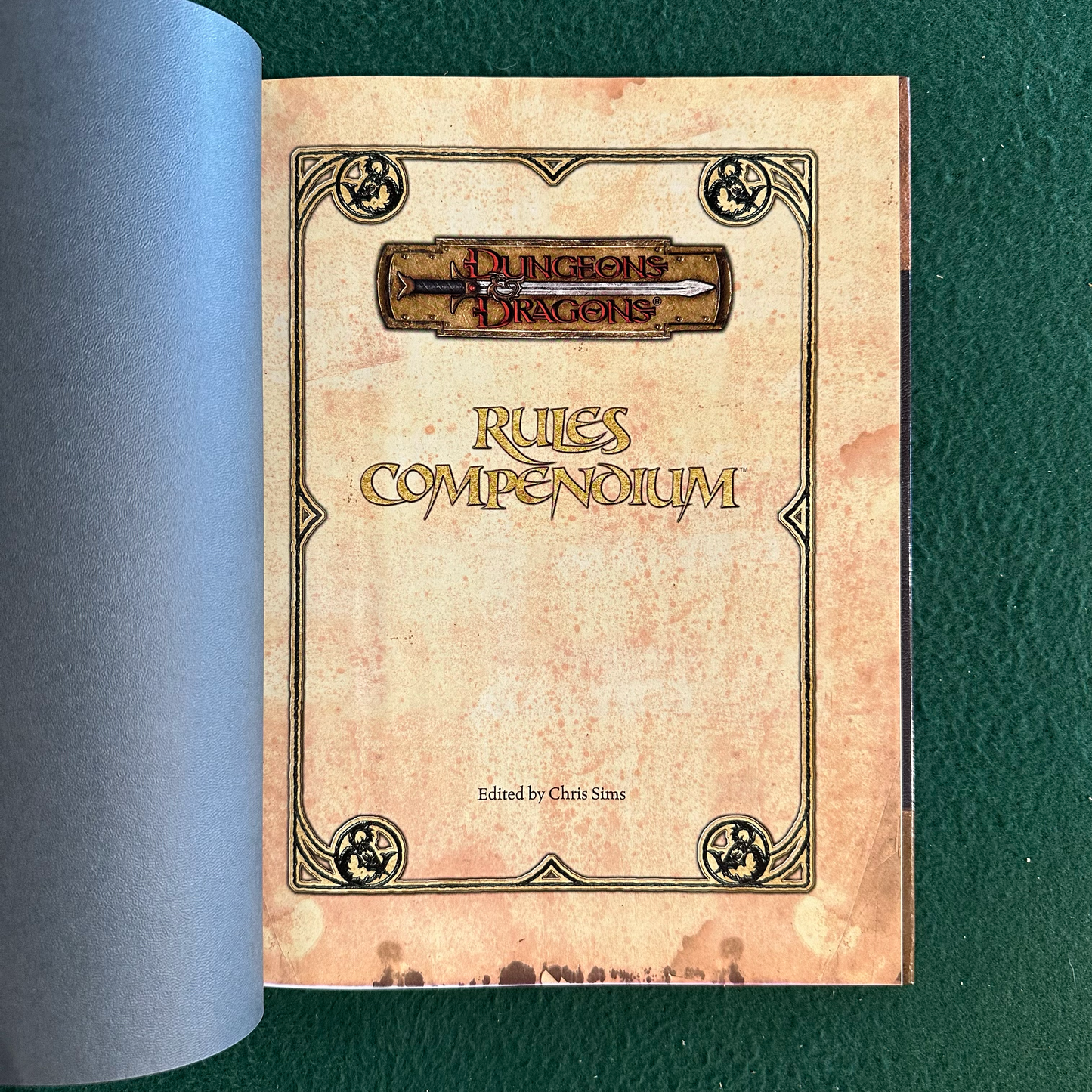 Dungeons & Dragons Supplement Hardcover: Rules Compendium FIRST PRINTING