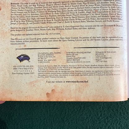 Dungeons & Dragons Supplement Hardcover: Rules Compendium FIRST PRINTING