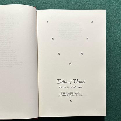 Vintage Fiction Hardback: Anais Nin - Delta of Venus UK FIRST EDITION