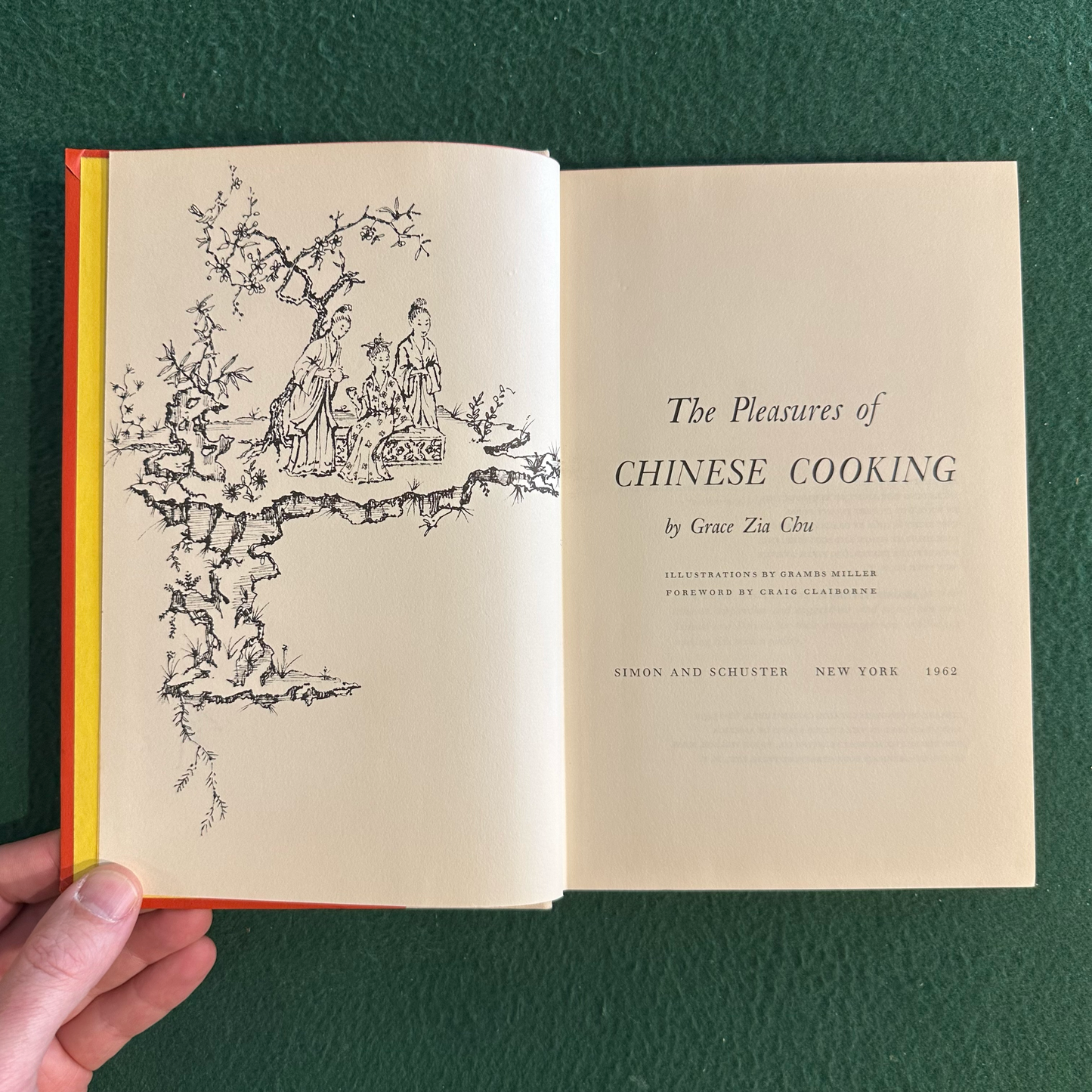 Vintage Hardback Cookbook: Grace Zia Chu - The Pleasures of Chinese Cooking SECOND PRINTING