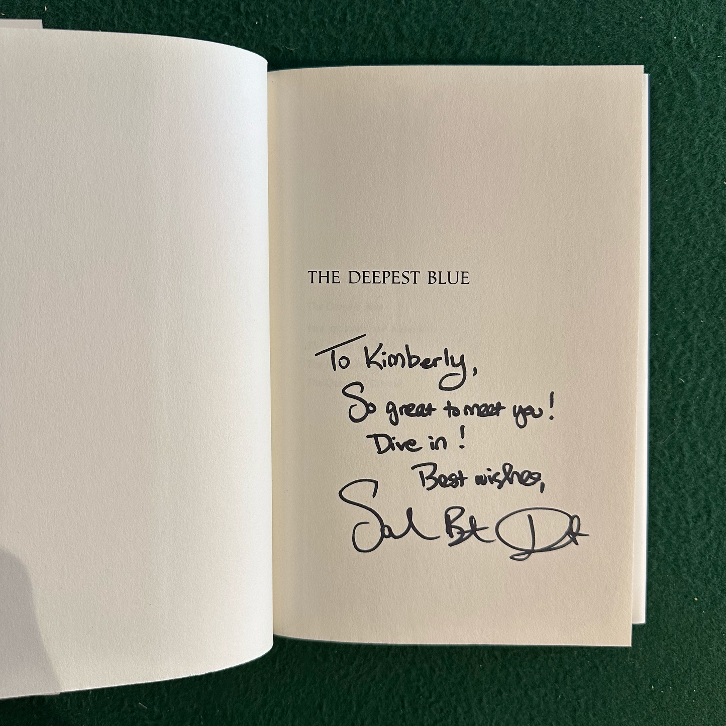 Fantasy Hardback: Sarah Beth Durst - The Deepest Blue SIGNED FIRST EDITION