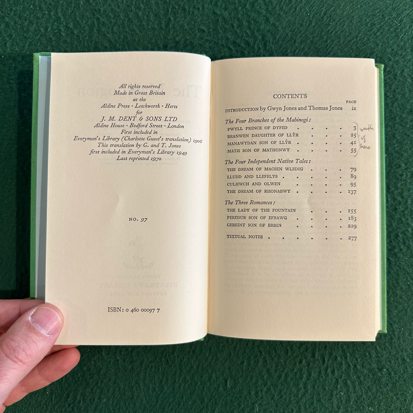 Vintage Fiction Hardcover: The Mabingion, Translated by Gwyn Jones and Thomas Jones