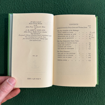Vintage Fiction Hardcover: The Mabingion, Translated by Gwyn Jones and Thomas Jones