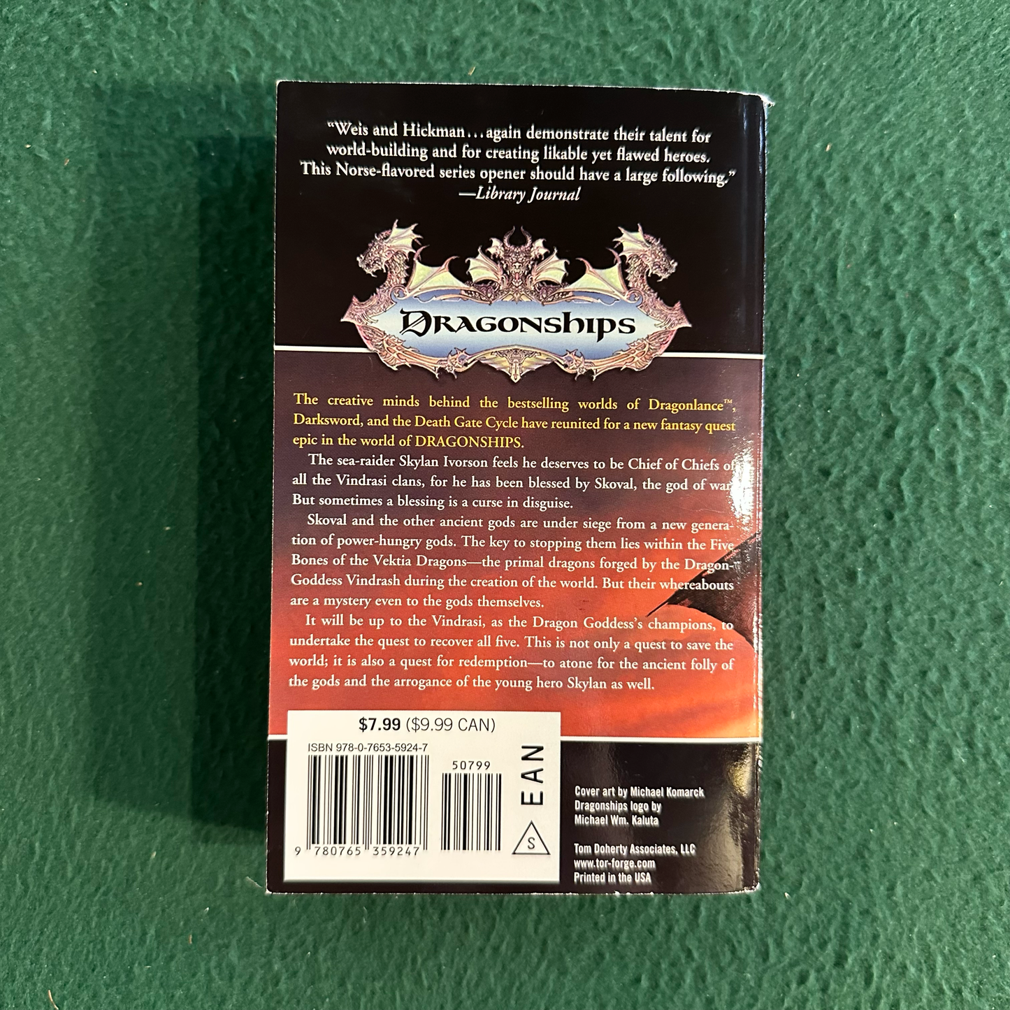 Fantasy Paperback: Margaret Weis & Tracy Hickman - Bones of the Dragon SIGNED FIRST PRINTING