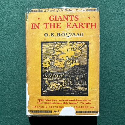 Vintage Fiction Hardback: O E Rolvaag - Giants in the Earth