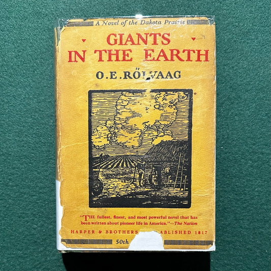 Vintage Fiction Hardback: O E Rolvaag - Giants in the Earth