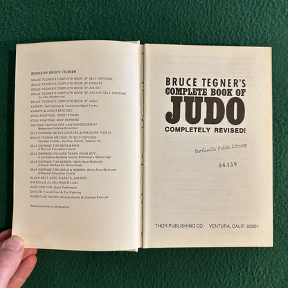 Vintage Non-Fiction Hardback: Bruce Tegner's Complete Book of Judo