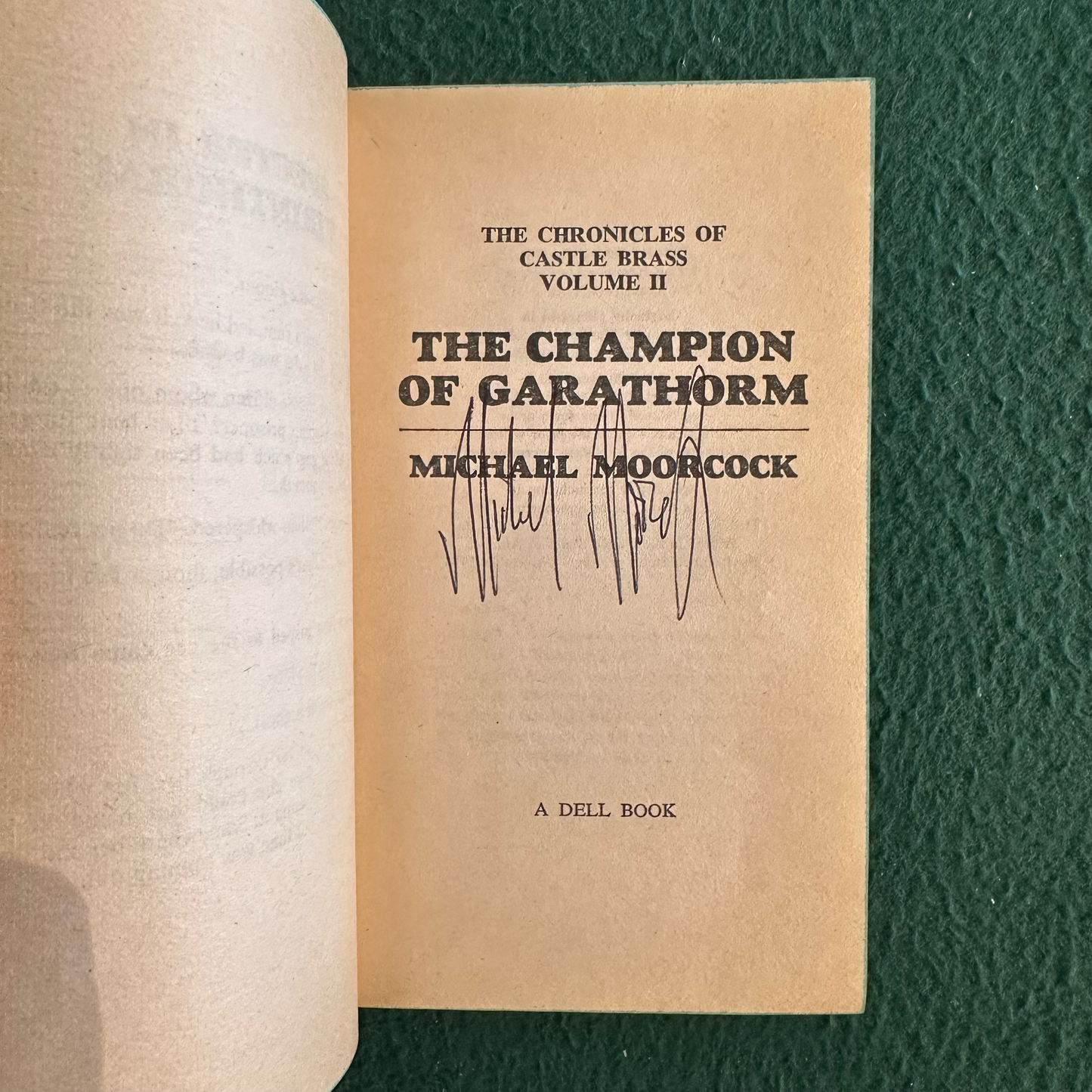 Vintage Fantasy Paperback: Michael Moorcock - The Champion of Garathorm, Castle Brass #2 SIGNED FIRST PRINTING