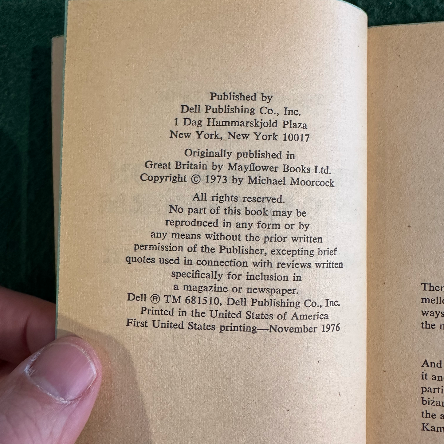 Vintage Fantasy Paperback: Michael Moorcock - The Champion of Garathorm, Castle Brass #2 SIGNED FIRST PRINTING