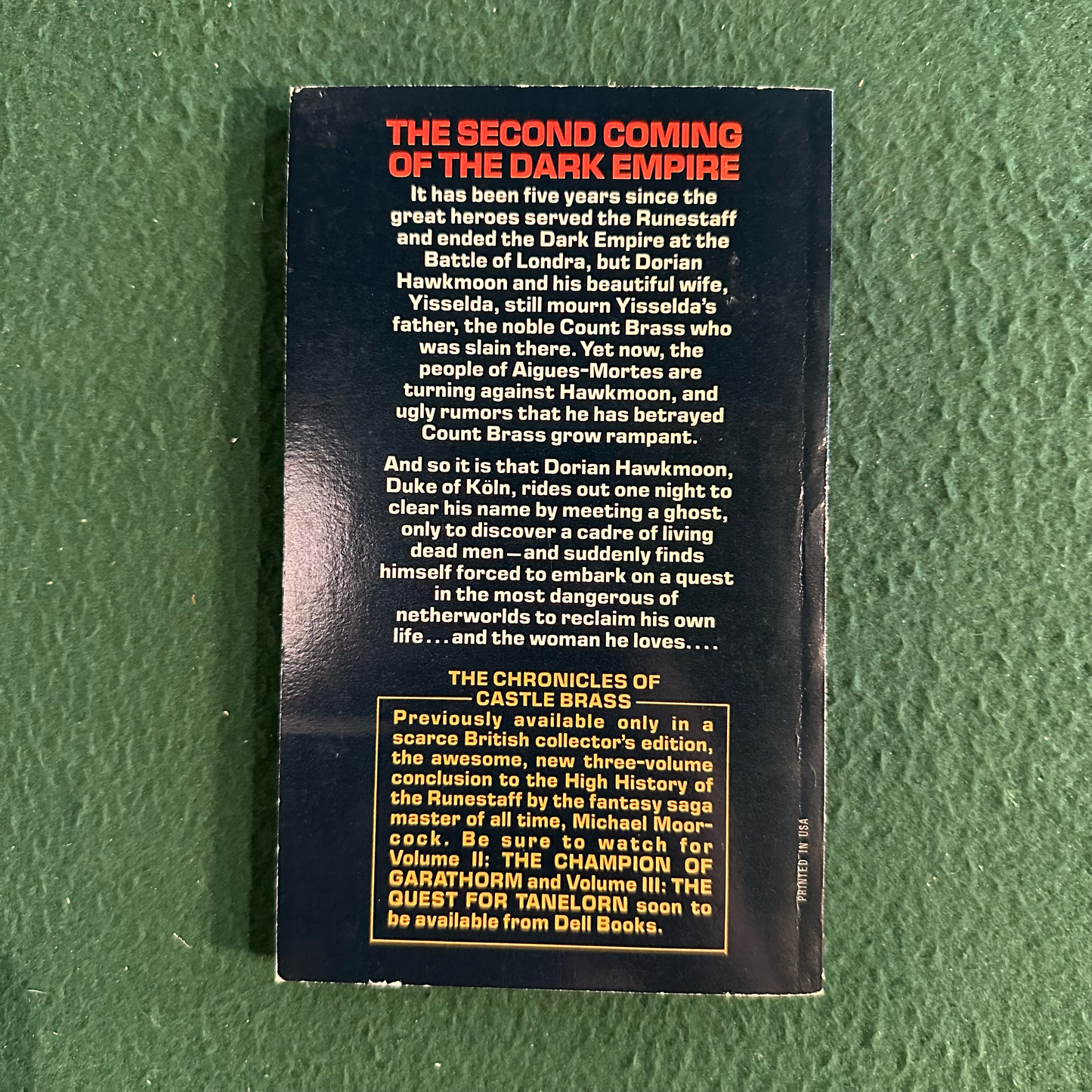 Vintage Fantasy Paperback: Michael Moorcock - Count Brass, Castle Brass #1 SIGNED FIRST PRINTING