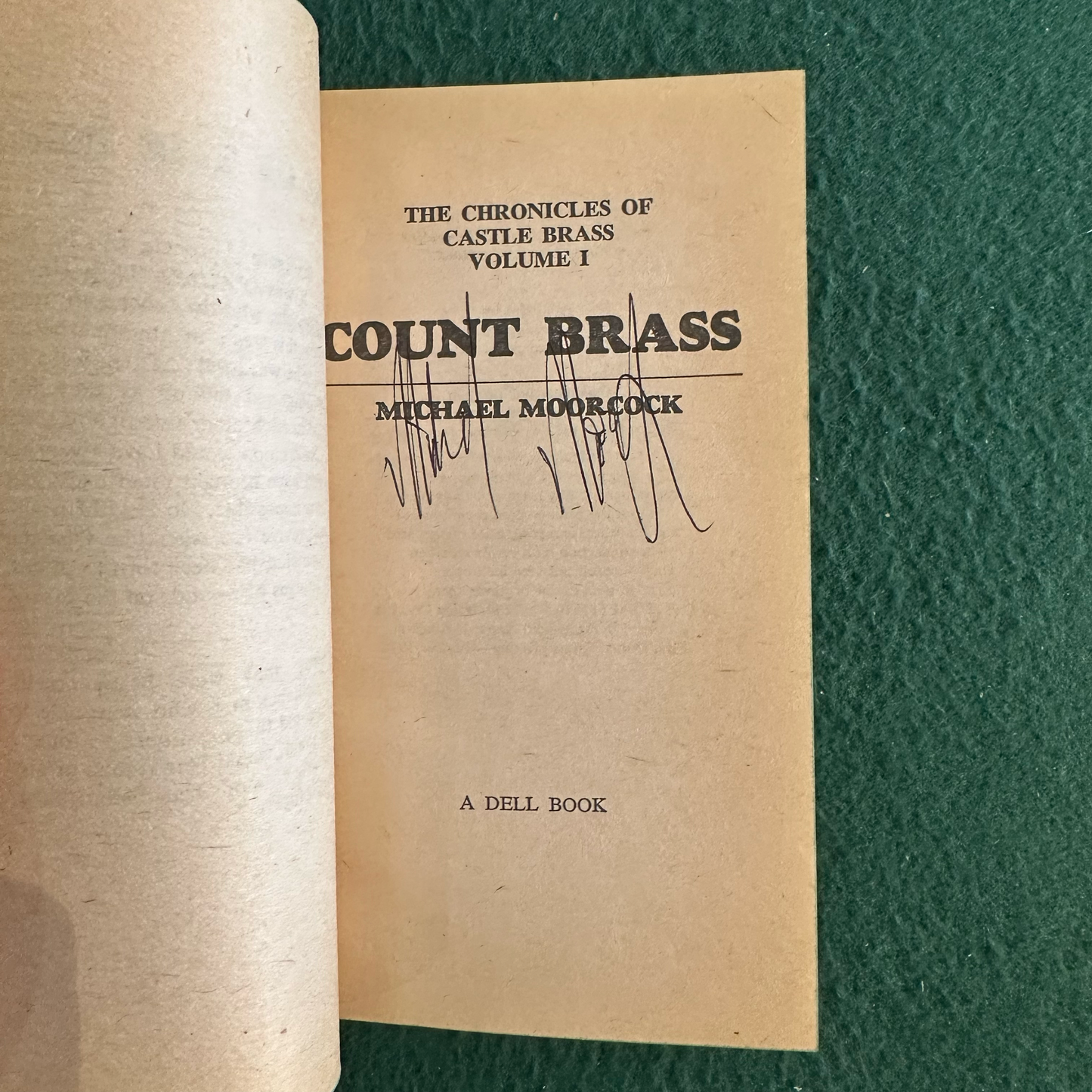 Vintage Fantasy Paperback: Michael Moorcock - Count Brass, Castle Brass #1 SIGNED FIRST PRINTING