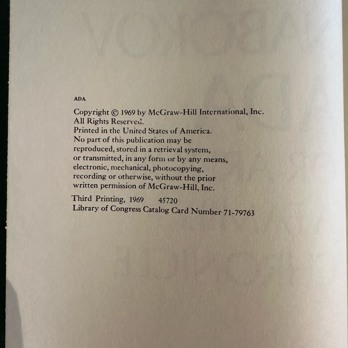Vintage Fiction Hardback: Vladimir Nabokov - Ada THIRD PRINTING