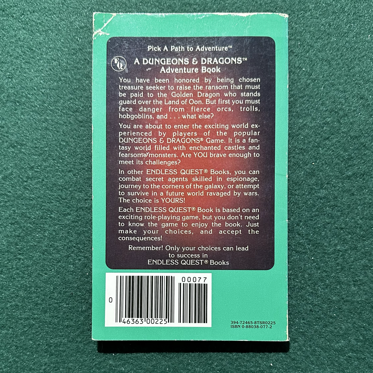 Vintage Dungeons & Dragons Paperback: Laura French - Endless Quest: The Dragon's Ransom
