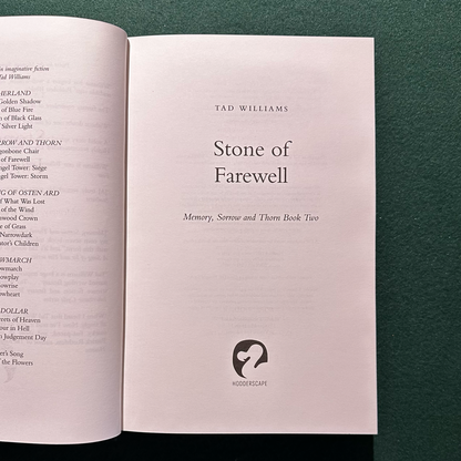 Fantasy Hardback: Tad Williams - The Stone of Farewell BROKEN BINDING FIRST EDITION