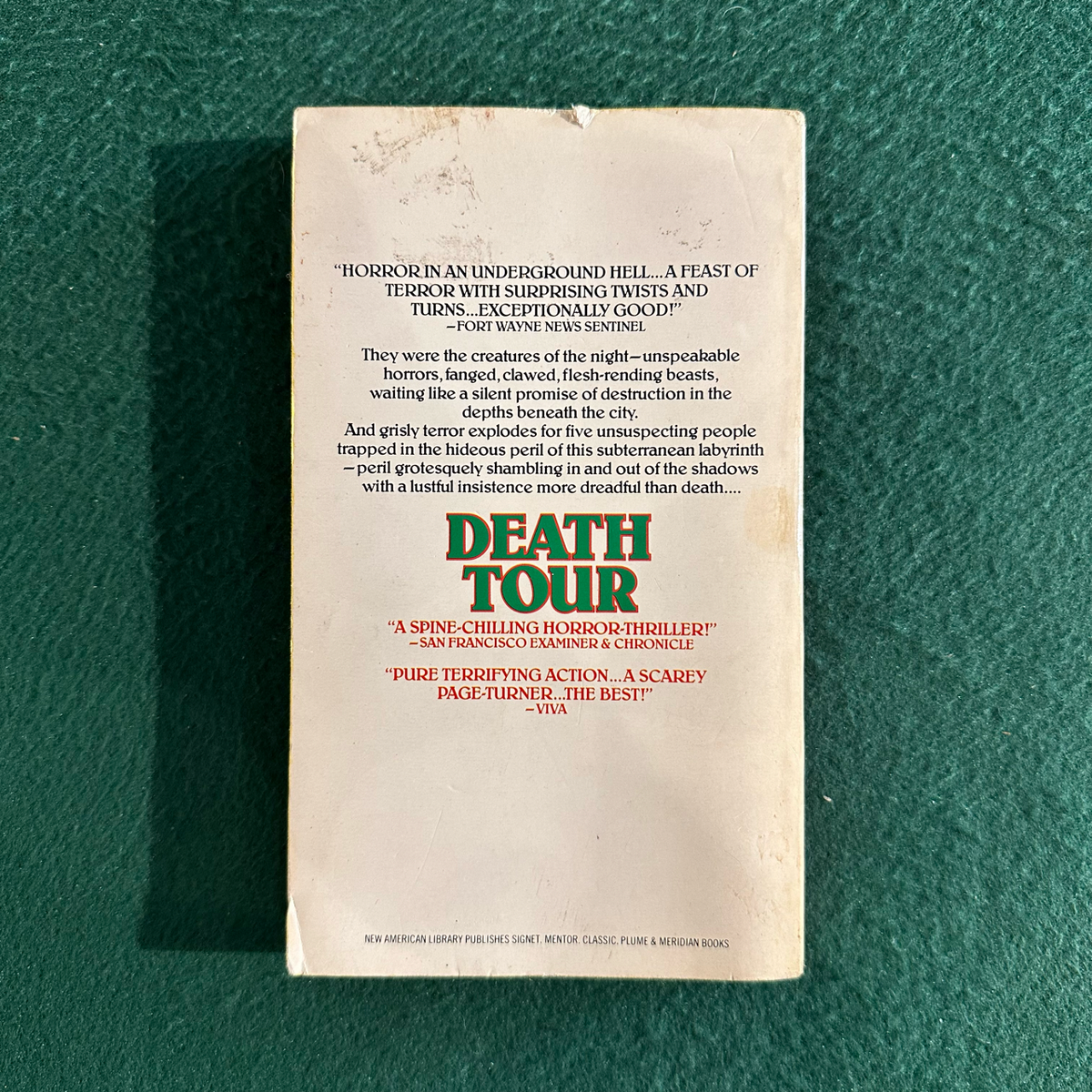 Vintage Horror Paperback: David J Michael - Death Tour FIRST PRINTING