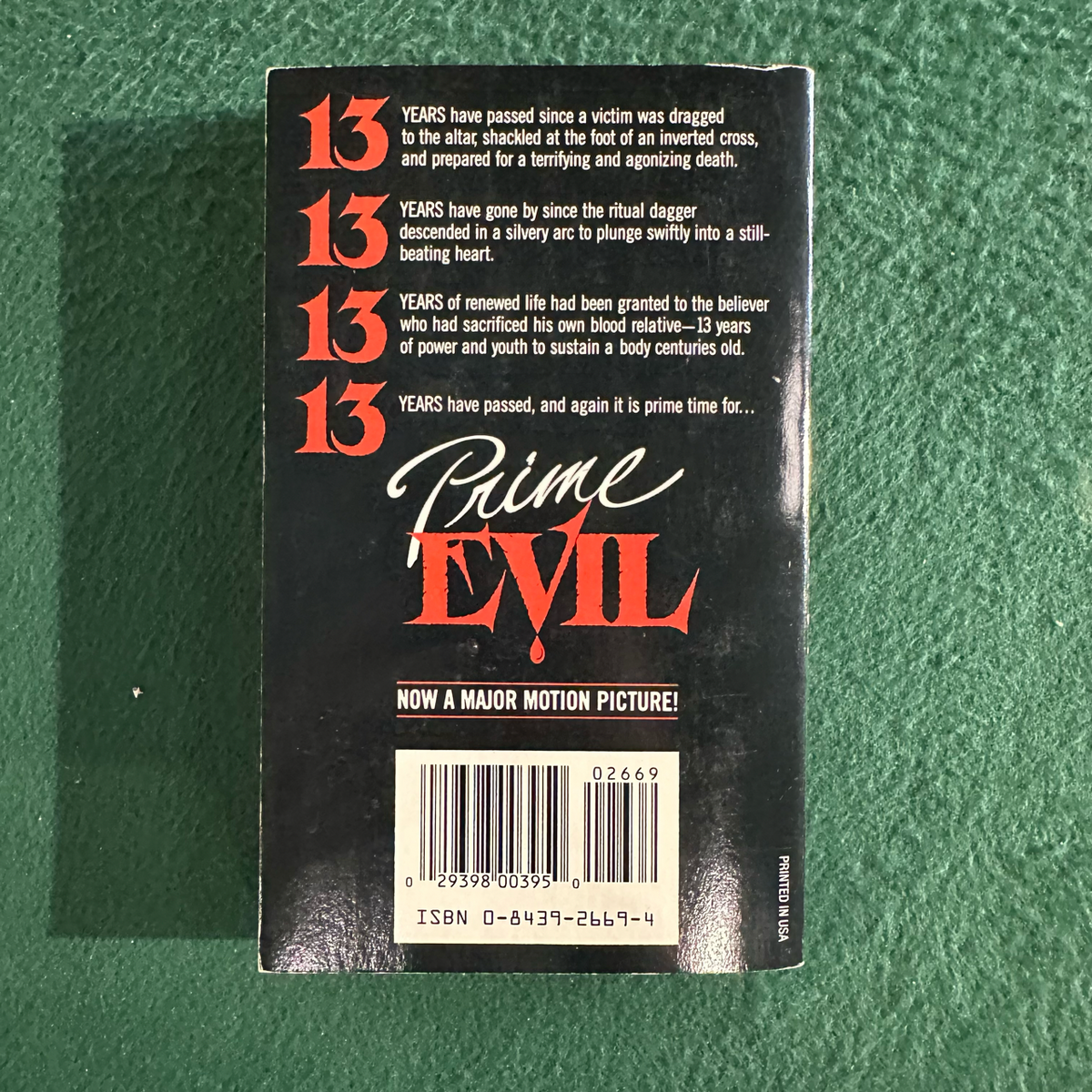 Vintage Horror Paperback: Ed Kelleher & Harriette Vidal - Prime Evil