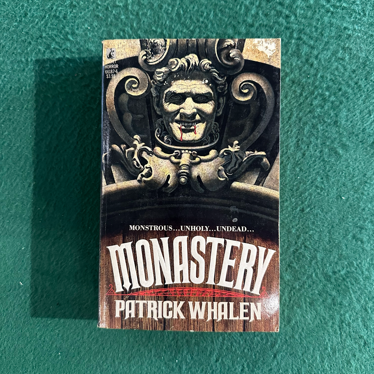 Vintage Horror Paperback: Patrick Whalen - Monastery FIRST PRINTING