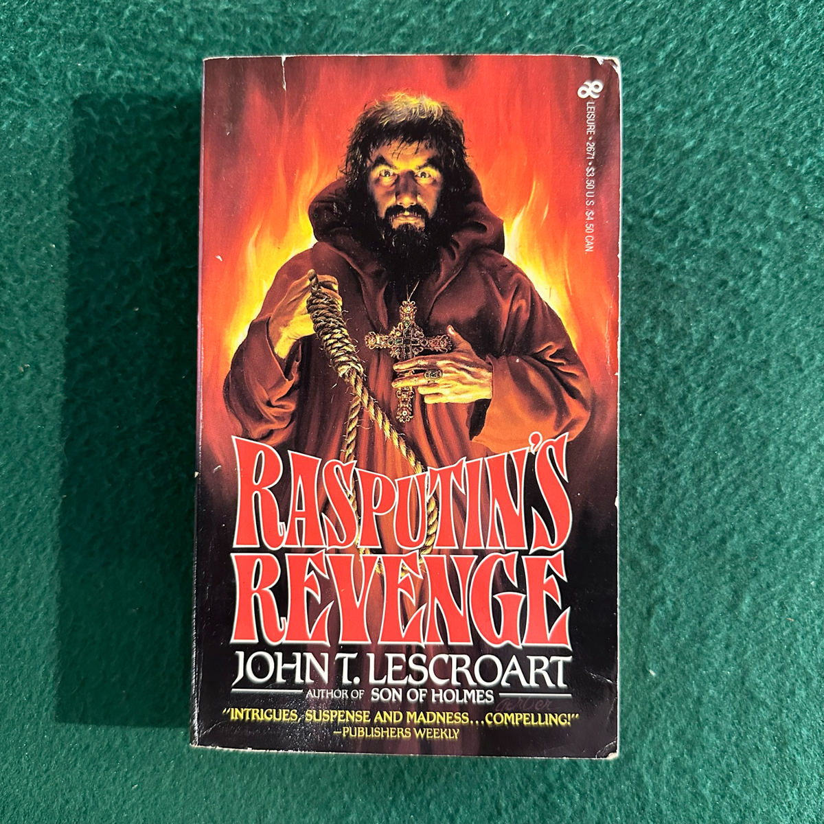 Vintage Horror Paperback: John T Lescroart - Rasputin's Revenge